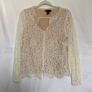 White lace blouse